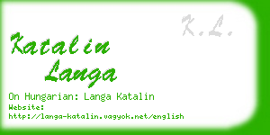 katalin langa business card